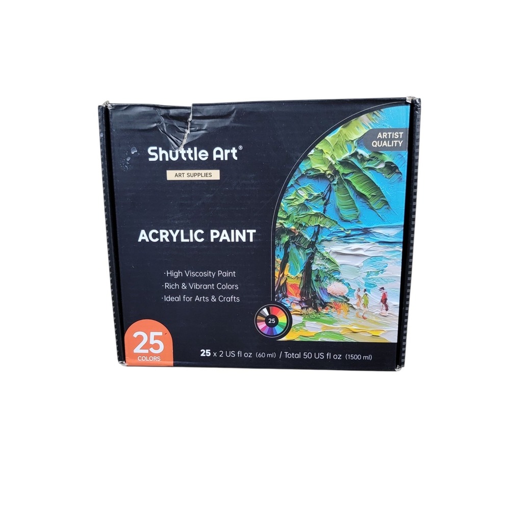 Shuttle Art Art Supplies Acrylic Paint 25 Colors 25x2 US fl oz